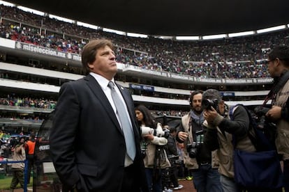 Miguel Herrera, treinador da seleção mexicana.