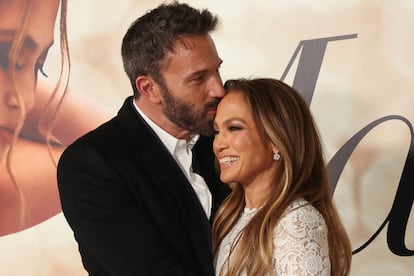 Ben Affleck y Jennifer Lopez en el estreno de 'Marry Me' en Los Ángeles.