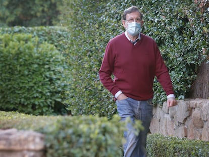 Mariano Rajoy saliendo de su casa, este miércoles, en Madrid.