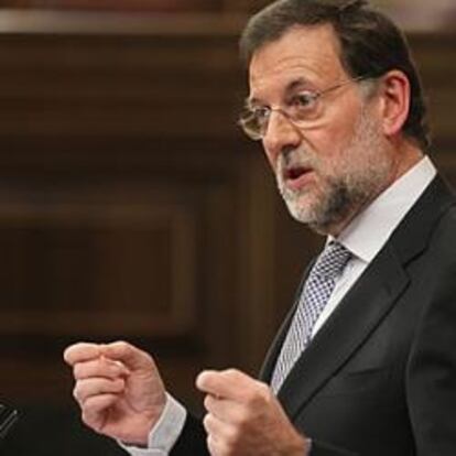 Mariano Rajoy durante su discurso de investidura