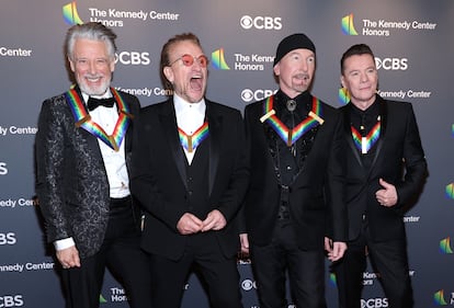 Honorees Adam Clayton, Bono, The Edge and Larry Mullen Jr. of U2