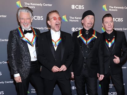 Honorees Adam Clayton, Bono, The Edge and Larry Mullen Jr. of U2