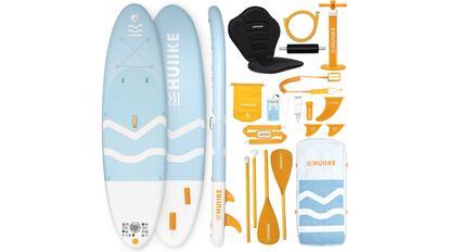 Esta clase de tabla de paddle surf que incluye remo de doble uso y un asiento kayak.