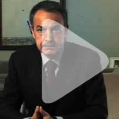 El presidente del Gobierno, José Luis Rodríguez Zapatero, en el vídeo que se puede encontrar en la web del Ejecutivo.