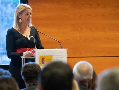 La delegada del Gobierno en Cataluña, María Eugènia Gay, este lunes, en el acto de la celebración del  44 aniversario de la Constitución, en Barcelona. Marta Pérez