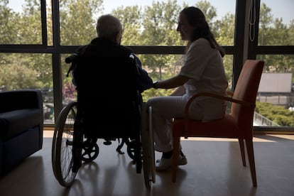 Pacientes de la planta de cuidados paliativos en el Centro de Cuidados Laguna , Madrid.