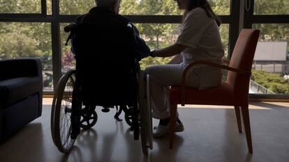 Pacientes de la planta de cuidados paliativos en el Centro de Cuidados Laguna , Madrid.