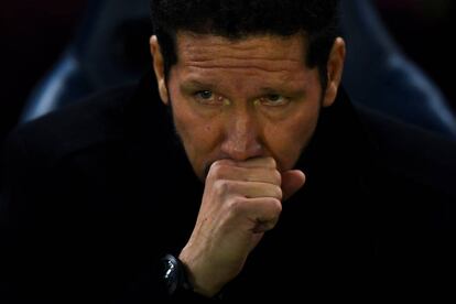 Simeone, en el banquillo de Villarreal.