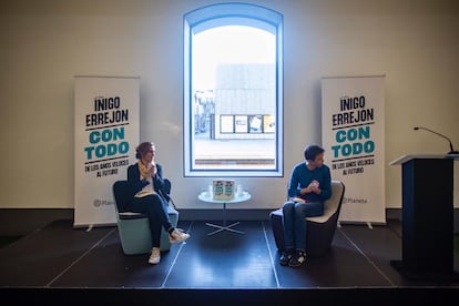 Mónica García e Íñigo Errejón, durante la presentación de libro del líder de Más País.