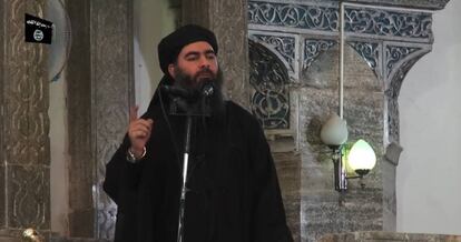 Al Badgadi, en una imagen tomada de un vídeo propagandístico del ISIS.