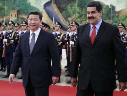 Nicol&aacute;s Maduro con Xi Jinping durante su visita a China