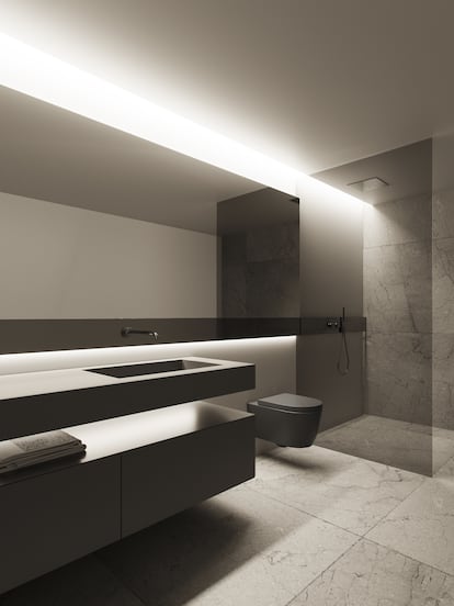 Uno de los baños, en una imagen cedida por la empresa.