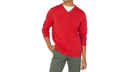 V-neck sweater.