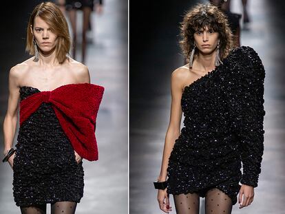 Los minivestidos más rockeros de París están en Saint Laurent