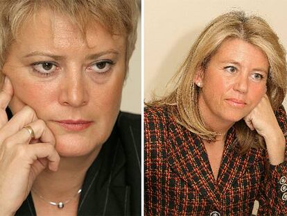 Consuelo Rumí (izquierda) y María Ángeles Muñoz, durante el cara a cara.