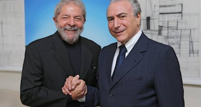 Lula e Temer em abril de 2015. 