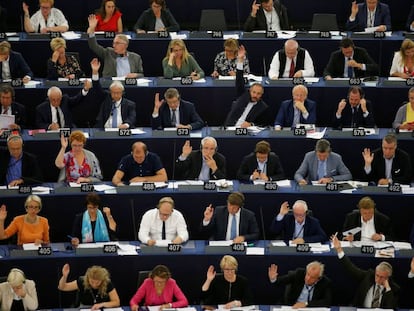 Votación en el Parlamento Europeo el pasado miércoles en Estrasburgo. REUTERS/Vincent Kessler