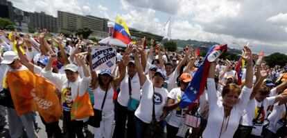 Protestas de opositores a Maduro esta semana en Caracas.