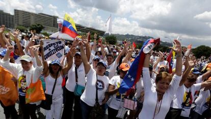 Protestas de opositores a Maduro esta semana en Caracas.