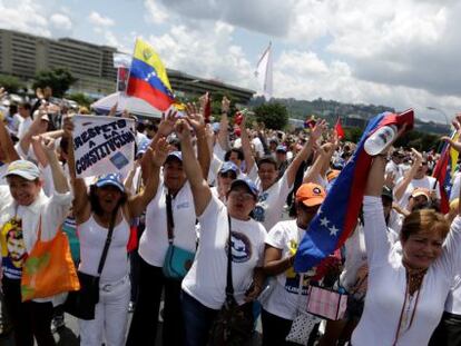 Protestas de opositores a Maduro esta semana en Caracas.