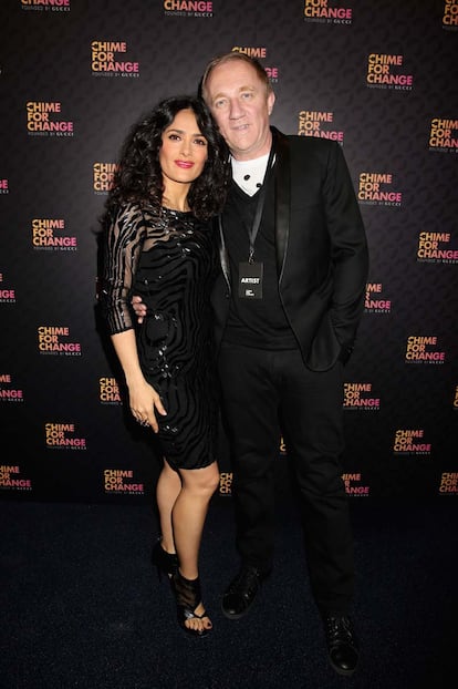 Salma Hayek y su marido François-Henri Pinault.
