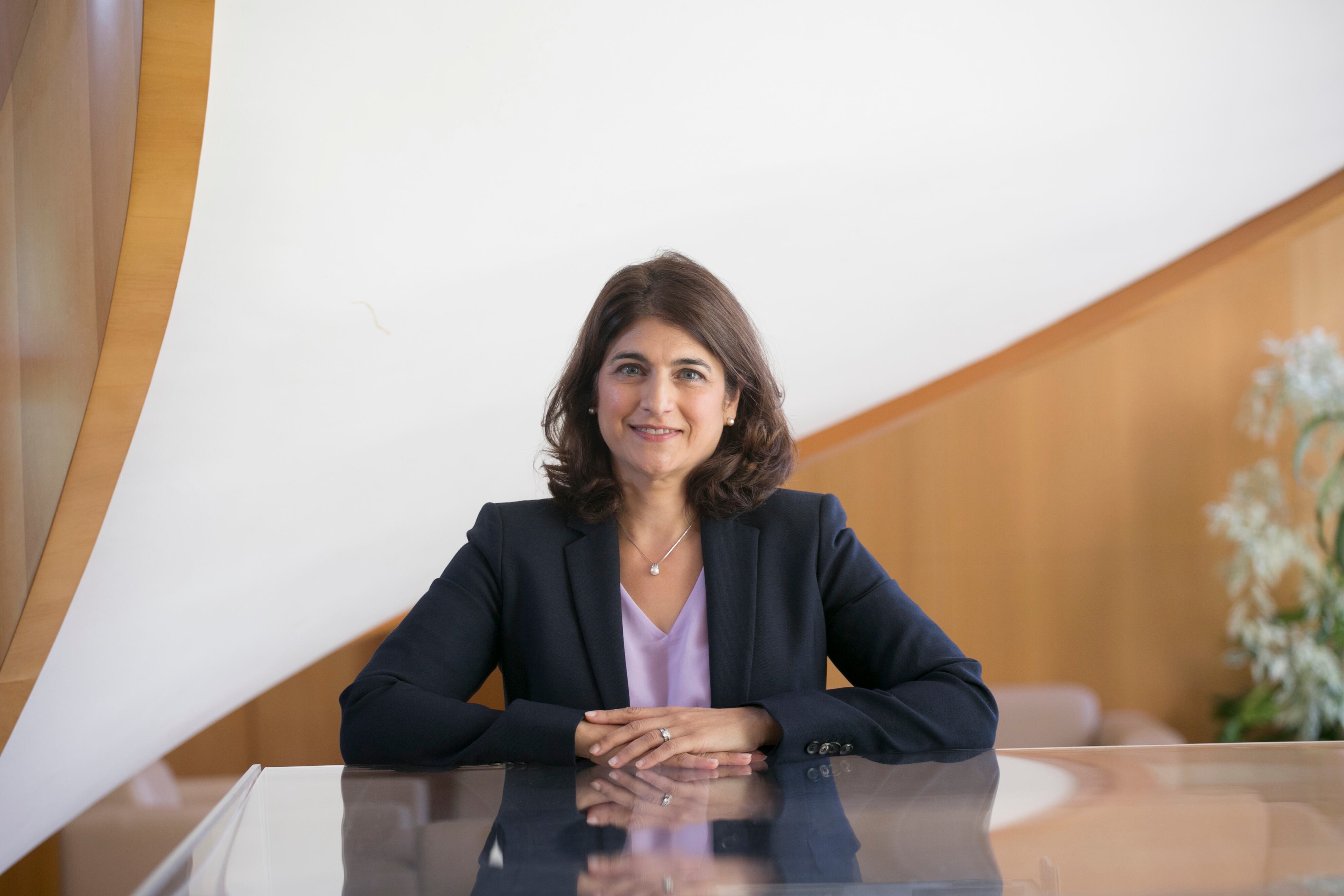 Christina Gabriel, directora general de ViiV Healthcare, en la sede de Tres Cantos, Madrid, de la compañía.