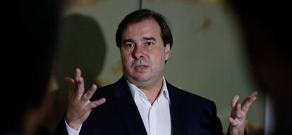 O presidente da Câmara, Rodrigo Maia.