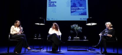 Irene Escolar, Carlota Ferrer y Rocío García.