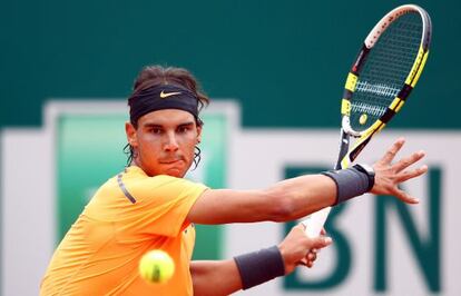 Nadal, durante el partido contra Nieminen.