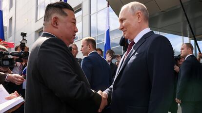 Kim Jong-un y Vladímir Putin