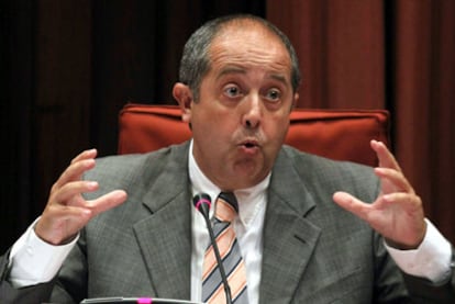 Felipe Puig, en su comparecencia en la comisión del caso del Palau de la Música, el pasado julio.