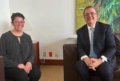 Schietekat, en la Ciudad de México, junto al canciller Marcelo Ebrard, el pasado 18 de febrero.