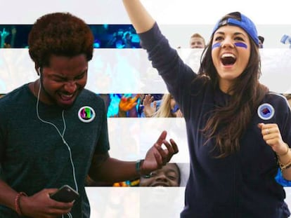 Una chapa interactiva para la solapa: cambia de eslogan cada día