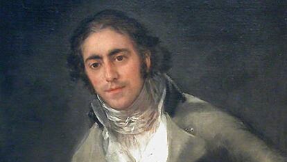 Detalle del retrato de Evaristo Pérez de Castro que pintó Goya, custodiado en el Louvre.