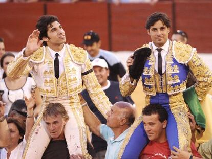 Los hermanos Rivera durante la feria taurina de Villanueva del Arzobispo el pasado septiembre.