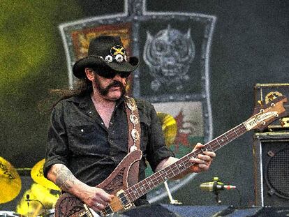 Lemmy, de Motörhead, en su actuación en Rock in Rio.