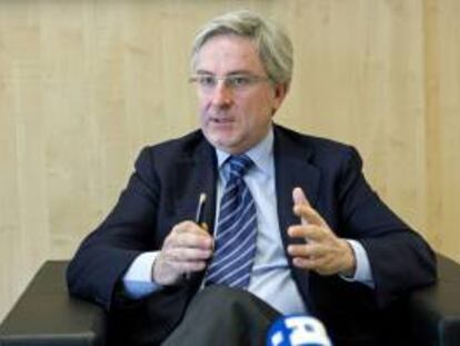 El excopresidente de Banca Cívica y director de Caja Navarra entre 2002 y 2011, Enrique Goñi, durante la entrevista concedida a EFE.