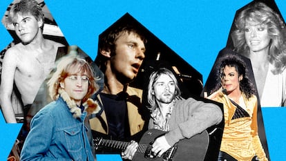 Crash, Lennon, Lee Brilleaux, Cobain, Jackson y Fawcett.