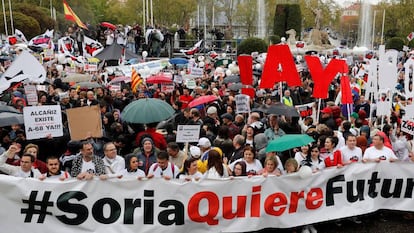 Manifestación en Madrid de la España vaciada, el 31 de marzo de 2019.