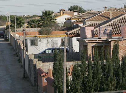 Zona del Marquesado, en Chiclana, donde hay viviendas ilegales.