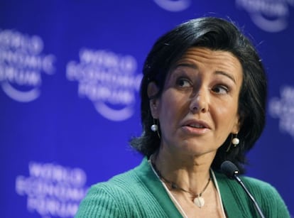 Ana Patricia Botín durante su participación en el Foro Económico de Davos en 2009