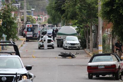 Escena de un crimen en Celaya, Guanajuato, en una imagen de archivo.