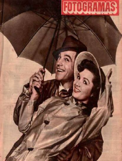 Portada del 1952 dedicada a 'Cantant sota la pluja'.