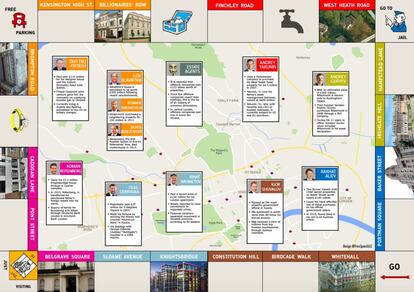 Mapa del 'tour' de la Cleptocracia.