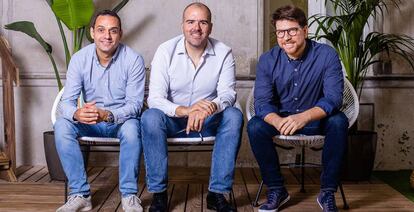 Josep Gaspar, Eduardo Cruz, Josh Gabel, cofundadores de Qustodio. 