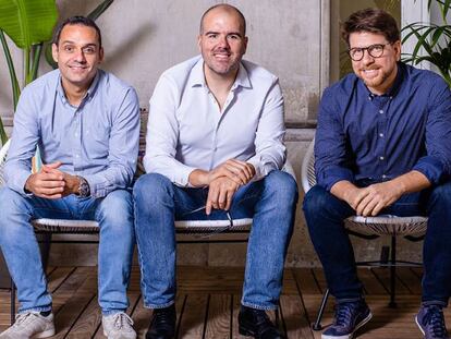 Josep Gaspar, Eduardo Cruz, Josh Gabel, cofundadores de Qustodio. 