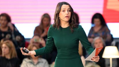 Ines Arrimadas durante el acto Feminismo Liberal en Madrid.