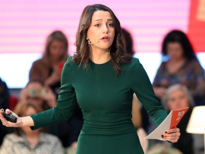 Ines Arrimadas durante el acto Feminismo Liberal en Madrid.