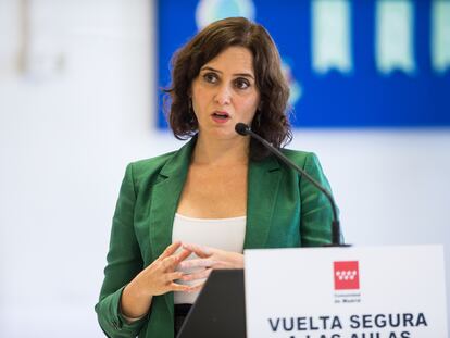 La presidenta de la Comunidad de Madrid, Isabel Díaz Ayuso.