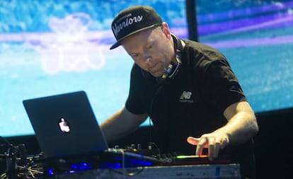 DJ Shadow, en una presentación en Chicago, Estados Unidos, en julio de 2017.